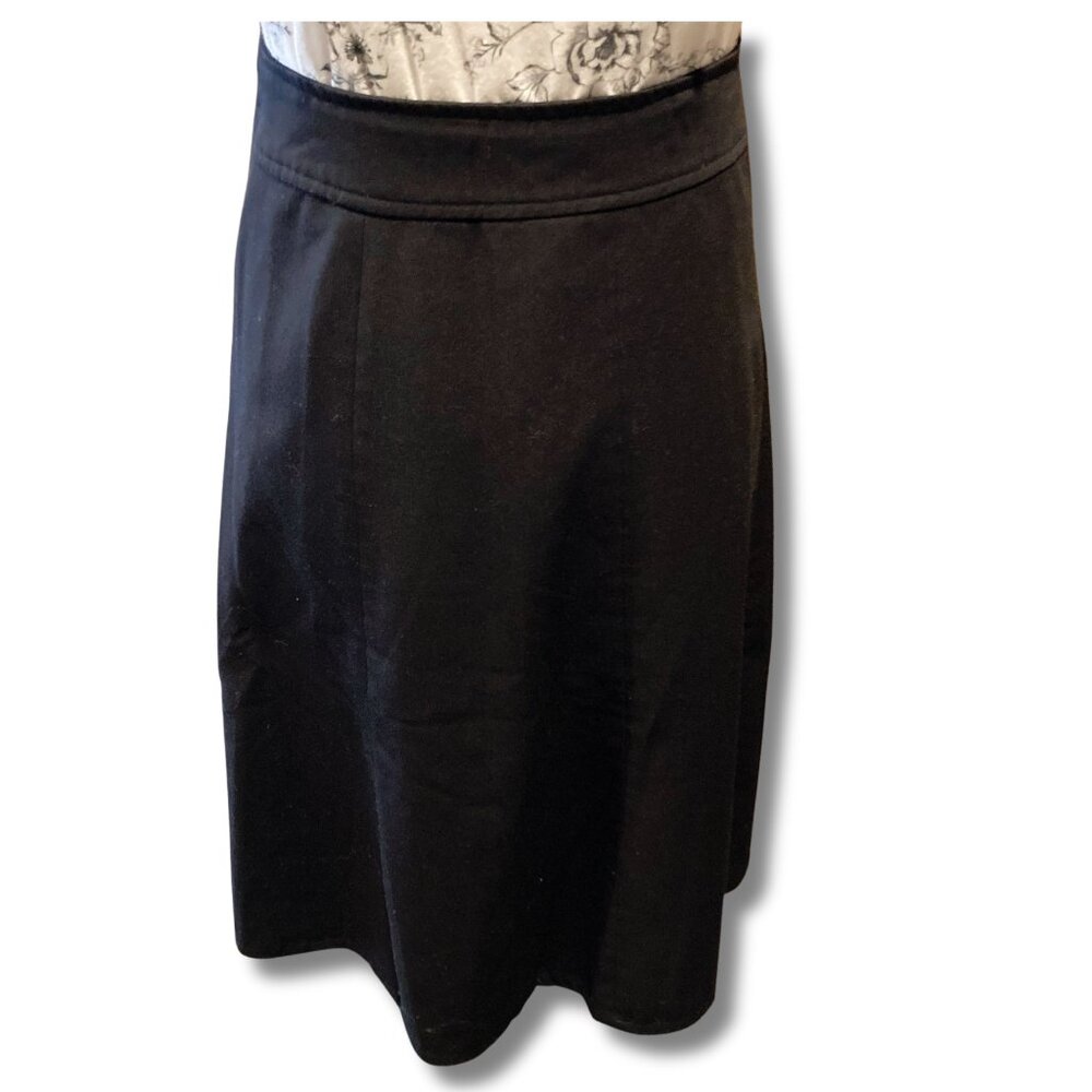 REITMANS Vintage black a-line midi skirt ~ 1990s 2000s Y2K goth LARGE XL 1X